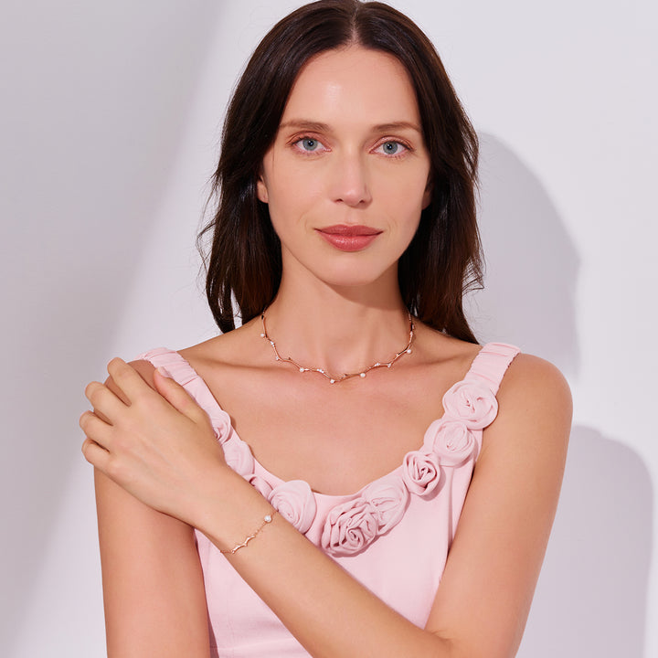 Top Grade Freshwater Pearl Necklace WN00773 | ROSE - PEARLY LUSTRE