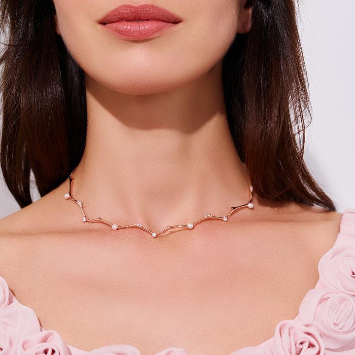 Top Grade Freshwater Pearl Necklace WN00773 | ROSE - PEARLY LUSTRE