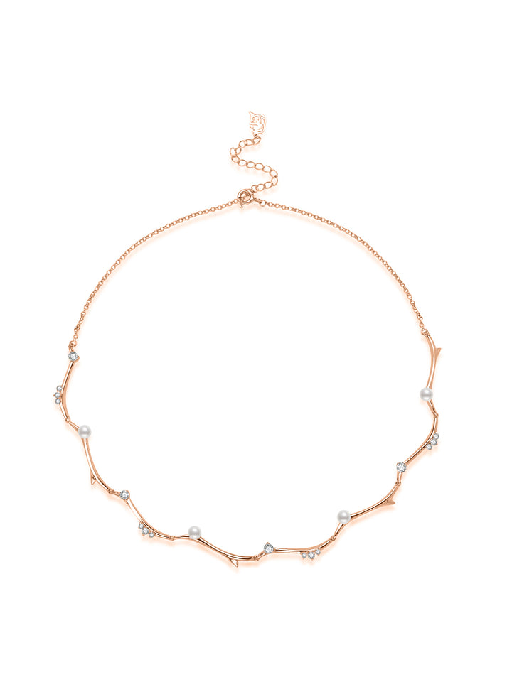 Collier de perles d'eau douce de qualité supérieure WN00773 | ROSE