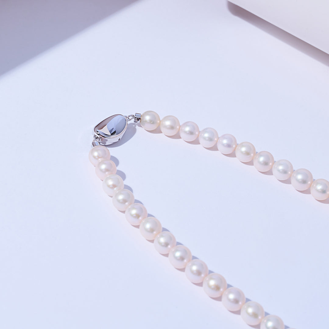 Top Lustre White Freshwater Pearl Necklace WN00776 | PERANAKAN
