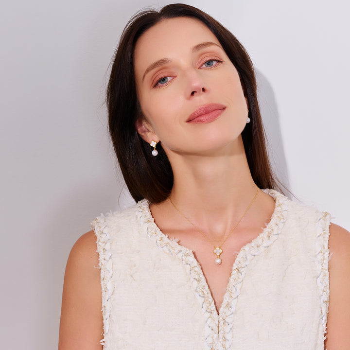 Top Grade Freshwater Pearl Necklace WN00778 | MOTHER OF PEARL - PEARLY LUSTRE