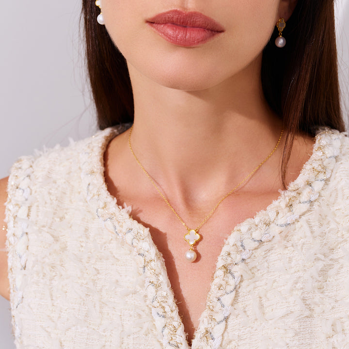Top Grade Freshwater Pearl Necklace WN00778 | MOTHER OF PEARL - PEARLY LUSTRE