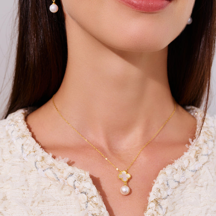 Top Grade Freshwater Pearl Necklace WN00778 | MOTHER OF PEARL - PEARLY LUSTRE
