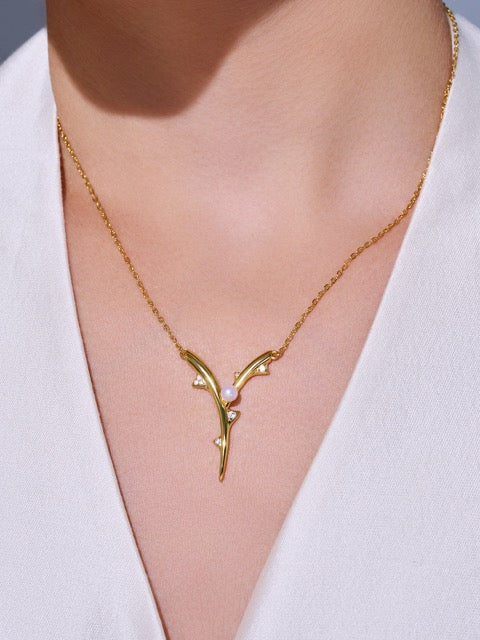 Collier de perles d'eau douce de qualité supérieure WN00779 | ROSE