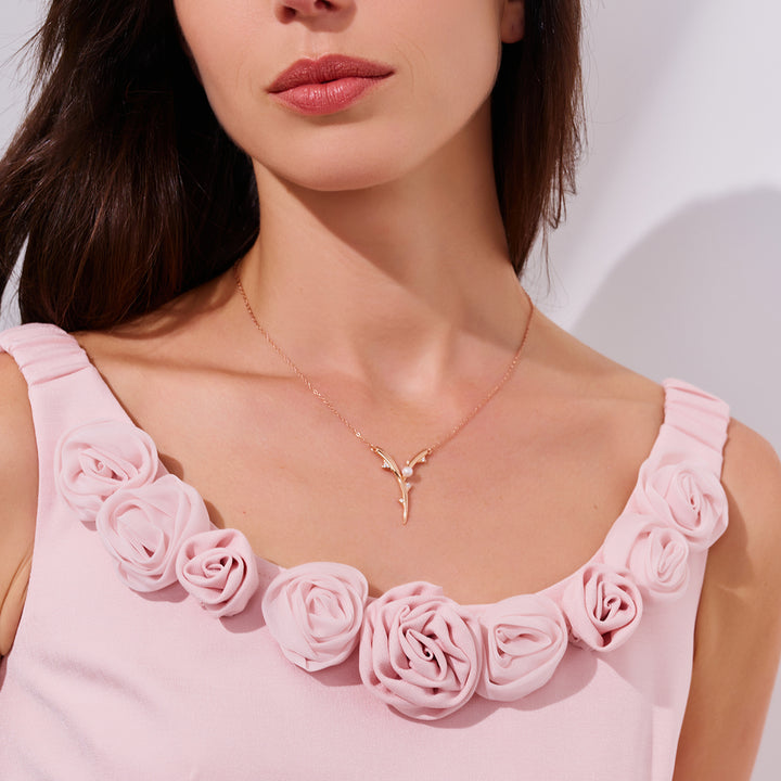 Top Grade Freshwater Pearl Necklace WN00780 | ROSE - PEARLY LUSTRE