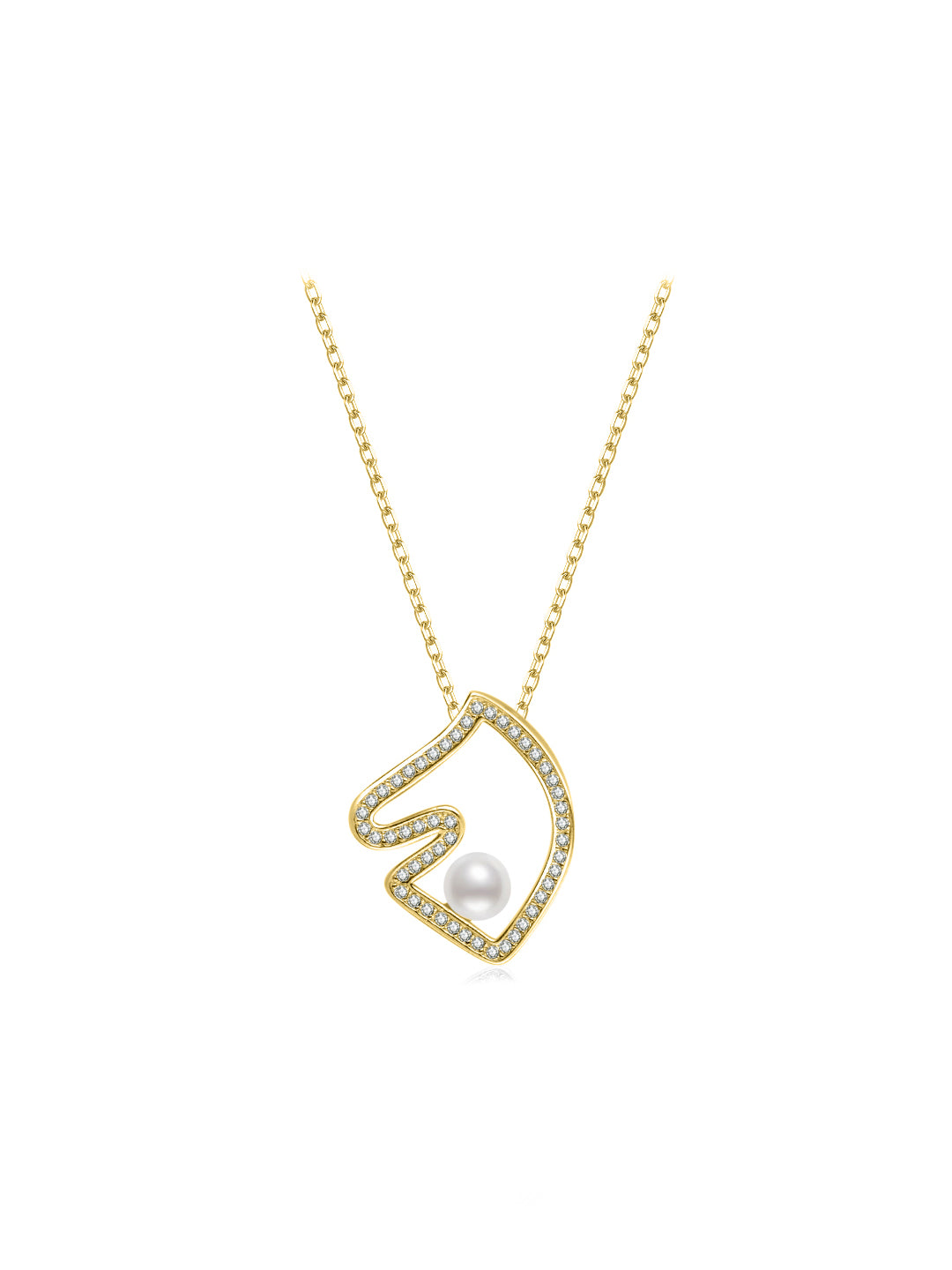 Collier de perles d'eau douce de qualité supérieure WN00781 | HORSE