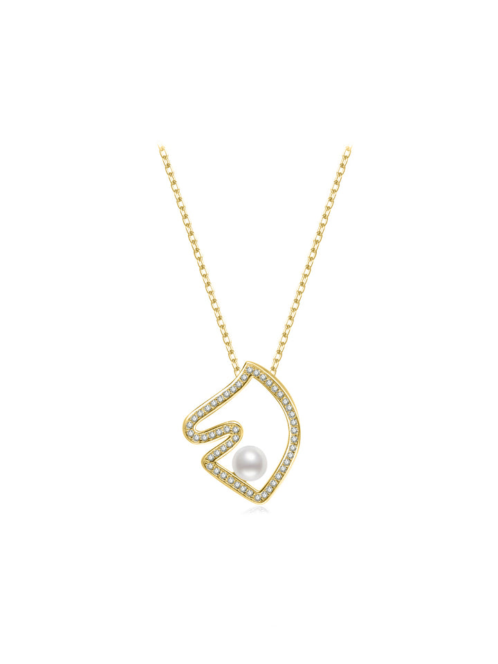 Collier de perles d'eau douce de qualité supérieure WN00781 | HORSE