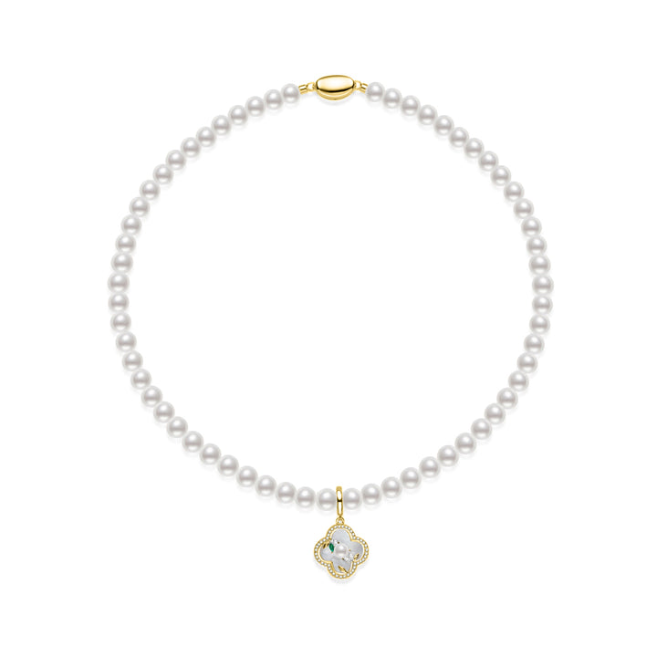 Top Lustre White Freshwater Pearl Necklace WN00783 | PERANAKAN