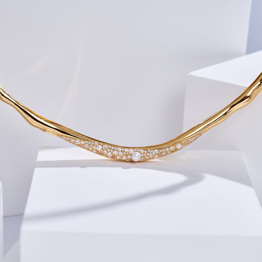 Halskette aus Süßwasserperlen in Spitzenqualität WN00789 | SANDS