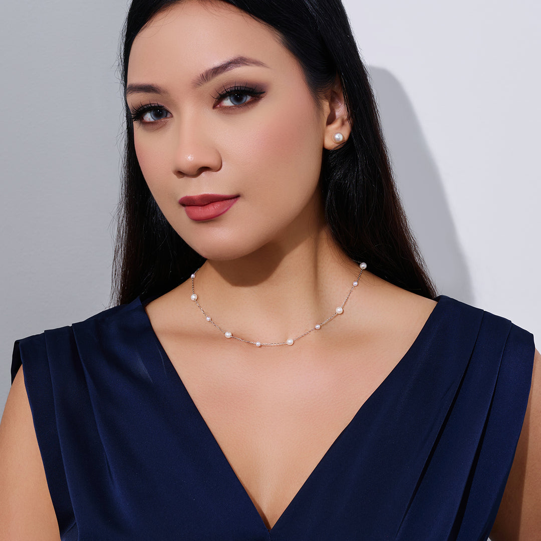 Top Lustre Freshwater Pearl Necklace WN00794 | HALO - PEARLY LUSTRE