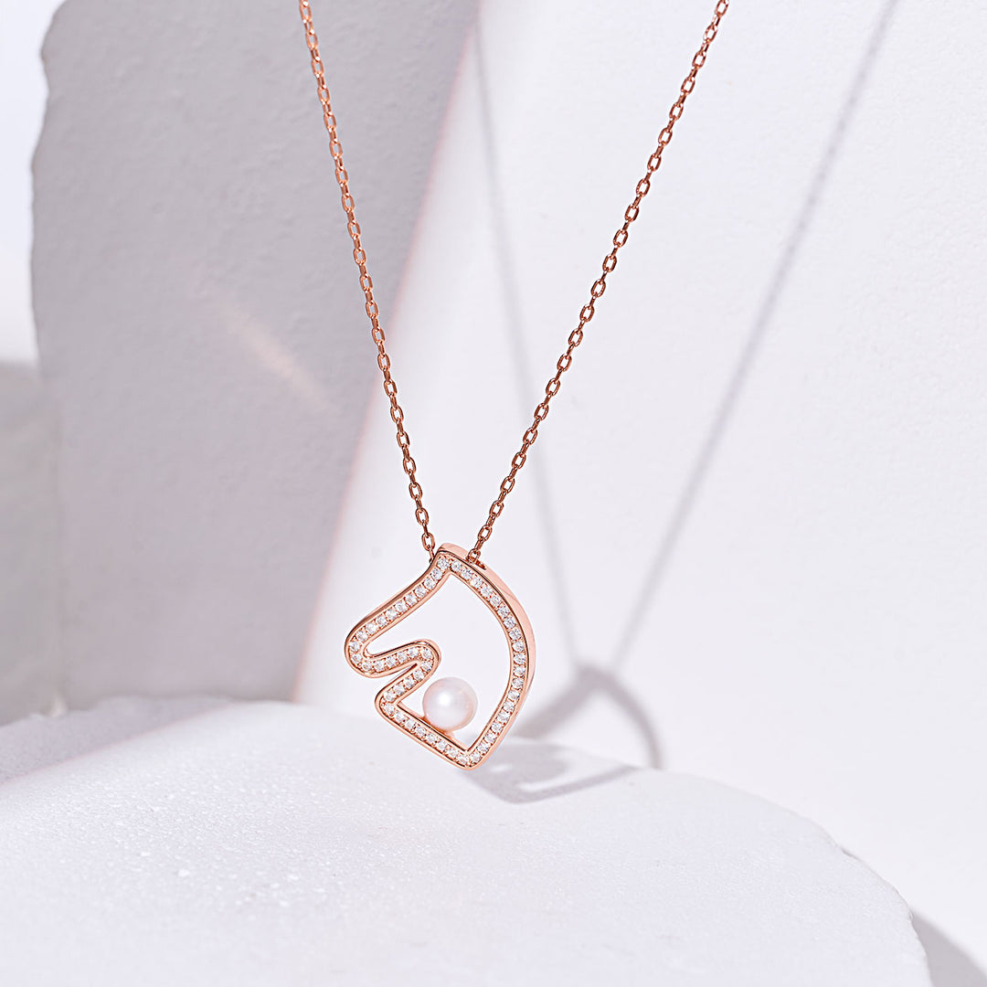 Top Grade Freshwater Pearl Necklace WN00800 | HORSE - PEARLY LUSTRE