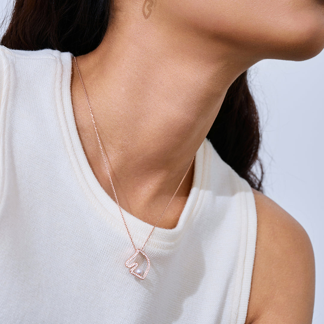 Hochwertige Süßwasserperlenkette WN00800 | HORSE