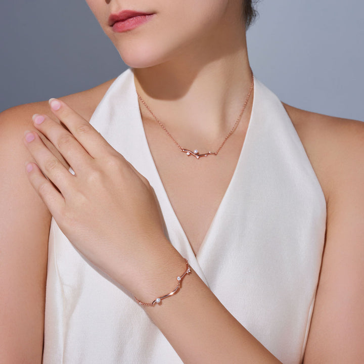 Collana di Perle d'Acqua Dolce di Alta Qualità WN00801 | BLOOM