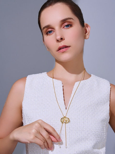 Collana di perle d'acqua dolce di prima qualità WN00802 | ORCHID