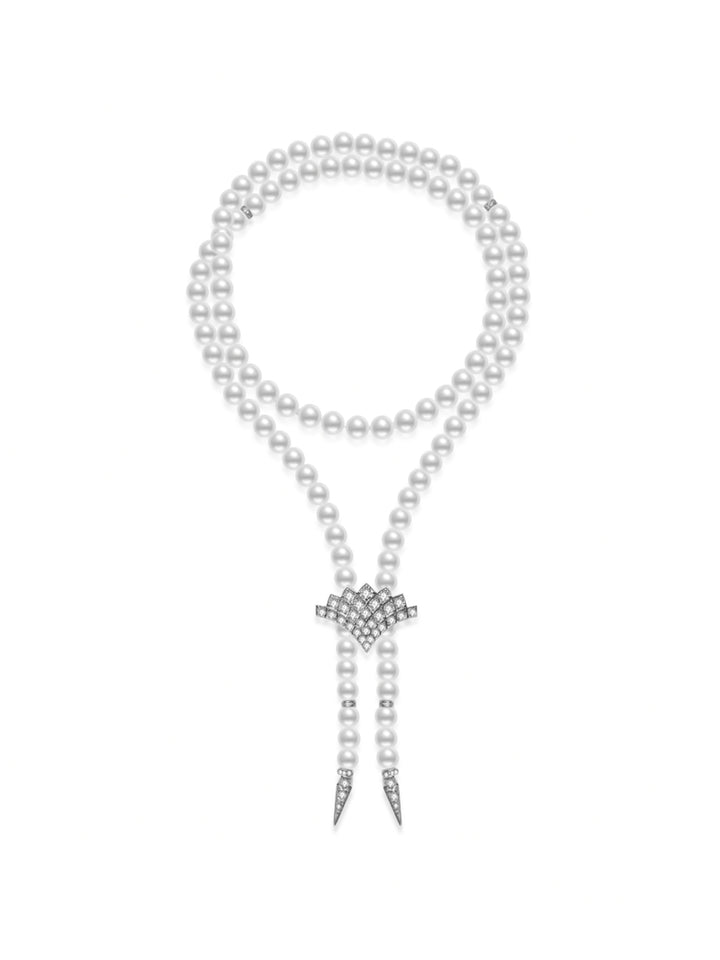 Süßwasserperlen-Halskette WN00804 | WASSERFALL