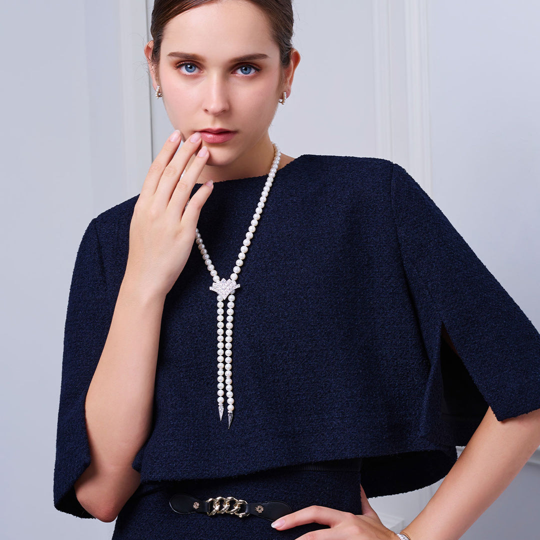 Collar de perlas de agua dulce WN00804 | CASCADA