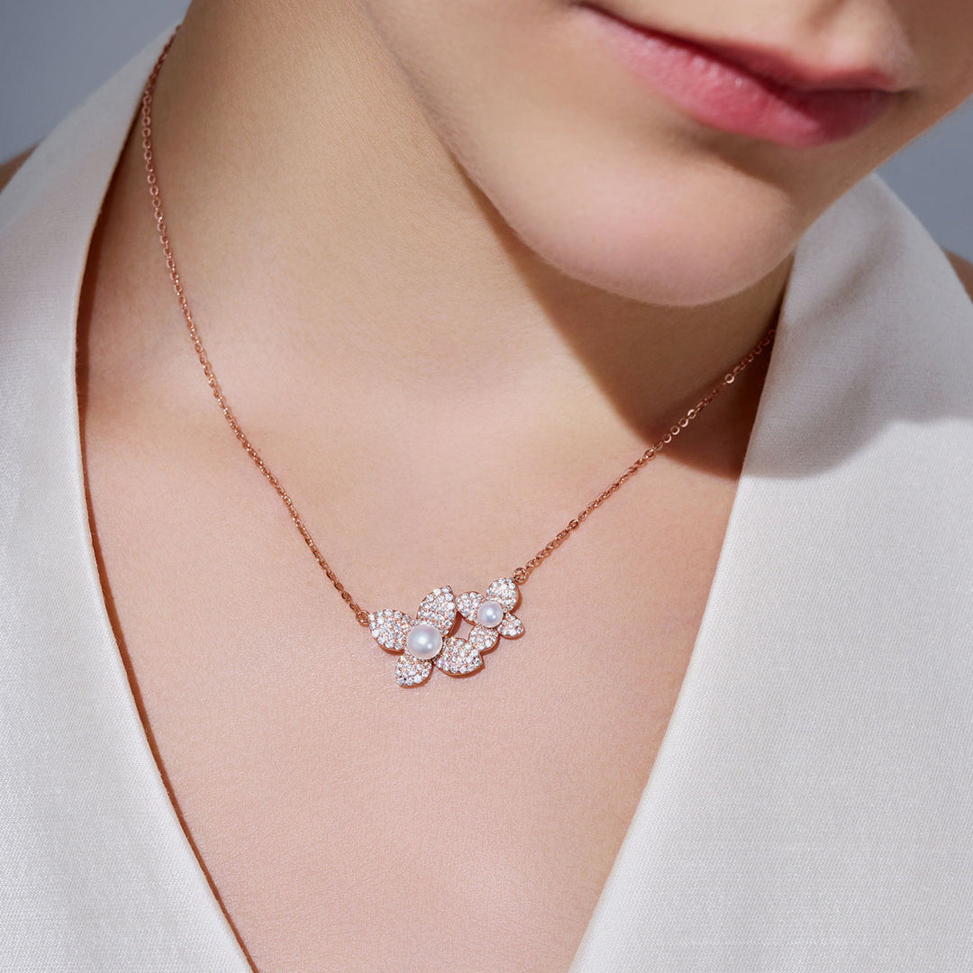 Collana di Perle d'Acqua Dolce di Alta Qualità WN00805 | BLOOM