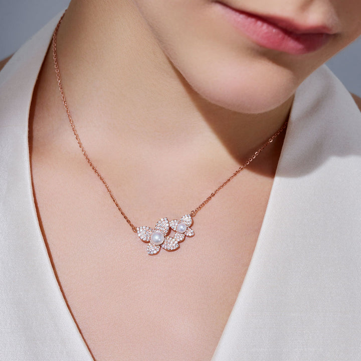 Collana di Perle d'Acqua Dolce di Alta Qualità WN00805 | BLOOM