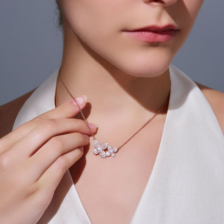 Collana di Perle d'Acqua Dolce di Alta Qualità WN00805 | BLOOM