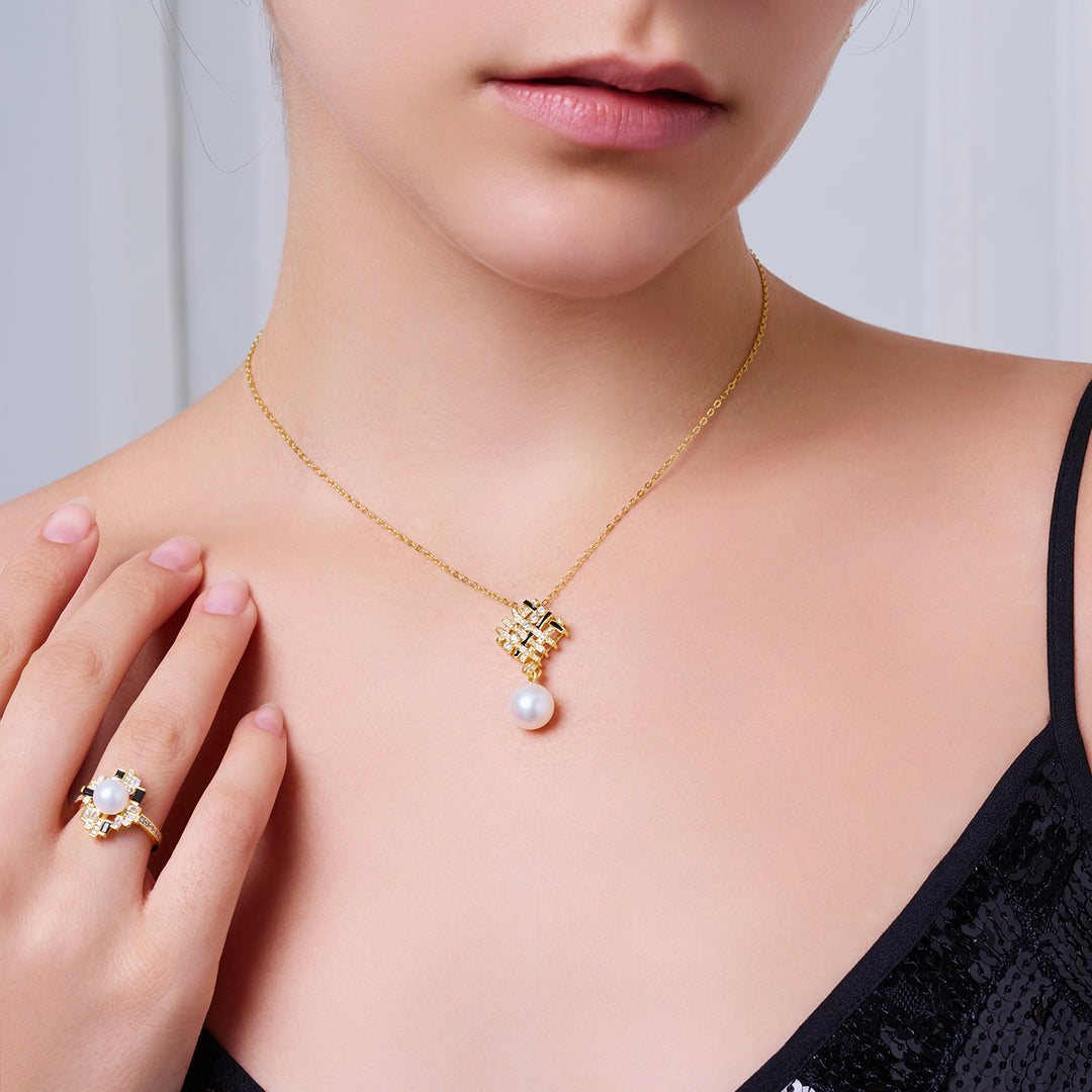 عقد لؤلؤ مياه عذبة عالي الجودة WN00814 | TWEED