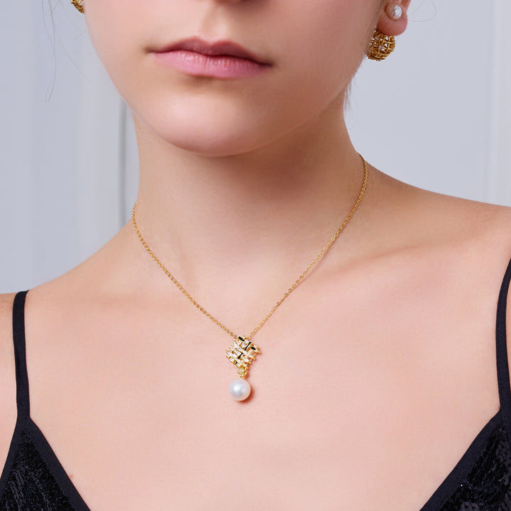 عقد لؤلؤ مياه عذبة عالي الجودة WN00814 | TWEED