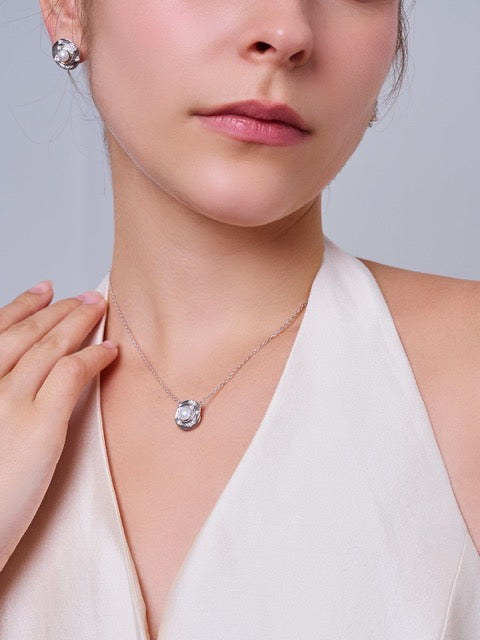 Collier de perles d'eau douce de qualité supérieure WN00816 | ROSE