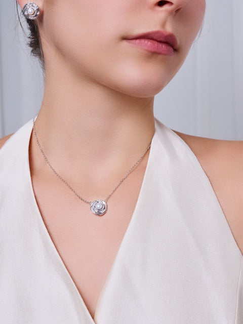 Collier de perles d'eau douce de qualité supérieure WN00816 | ROSE