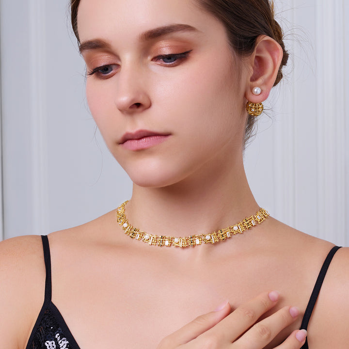 Collar de perlas de agua dulce de primera calidad WN00818 | TWEED