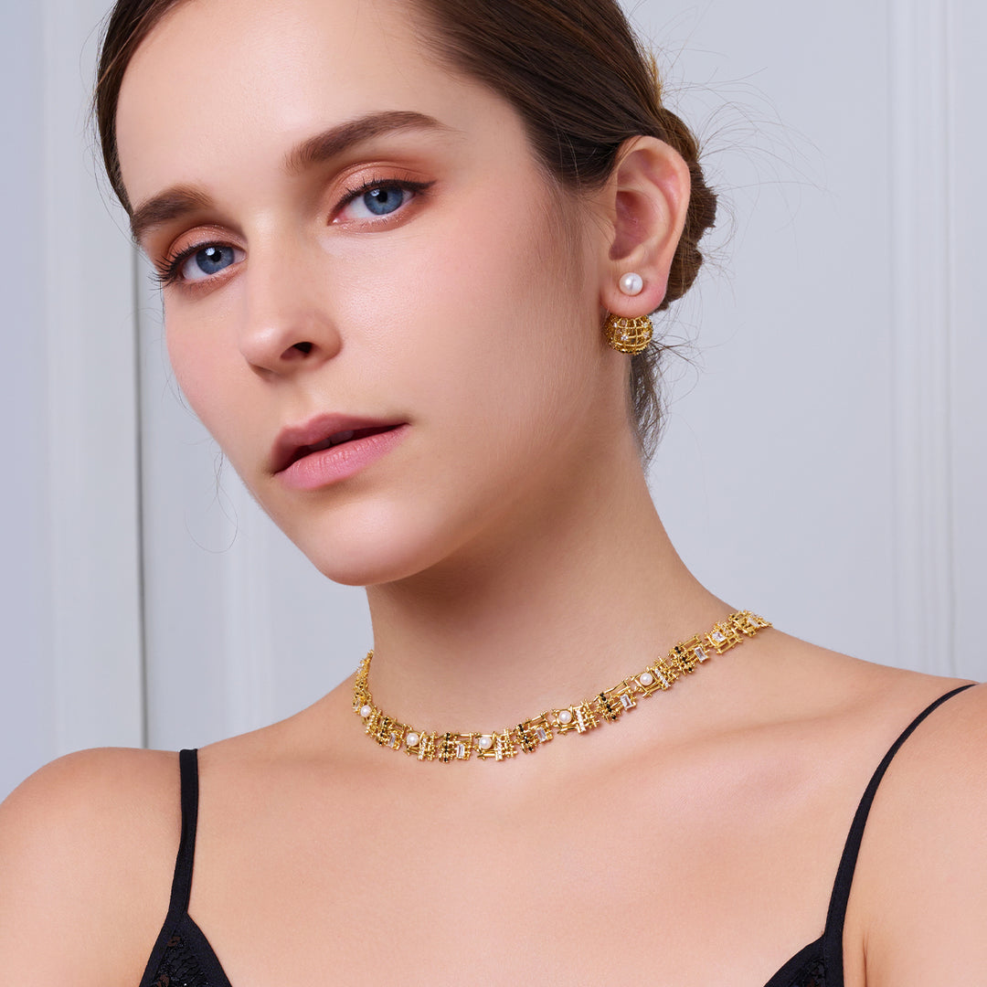 Collar de perlas de agua dulce de primera calidad WN00818 | TWEED