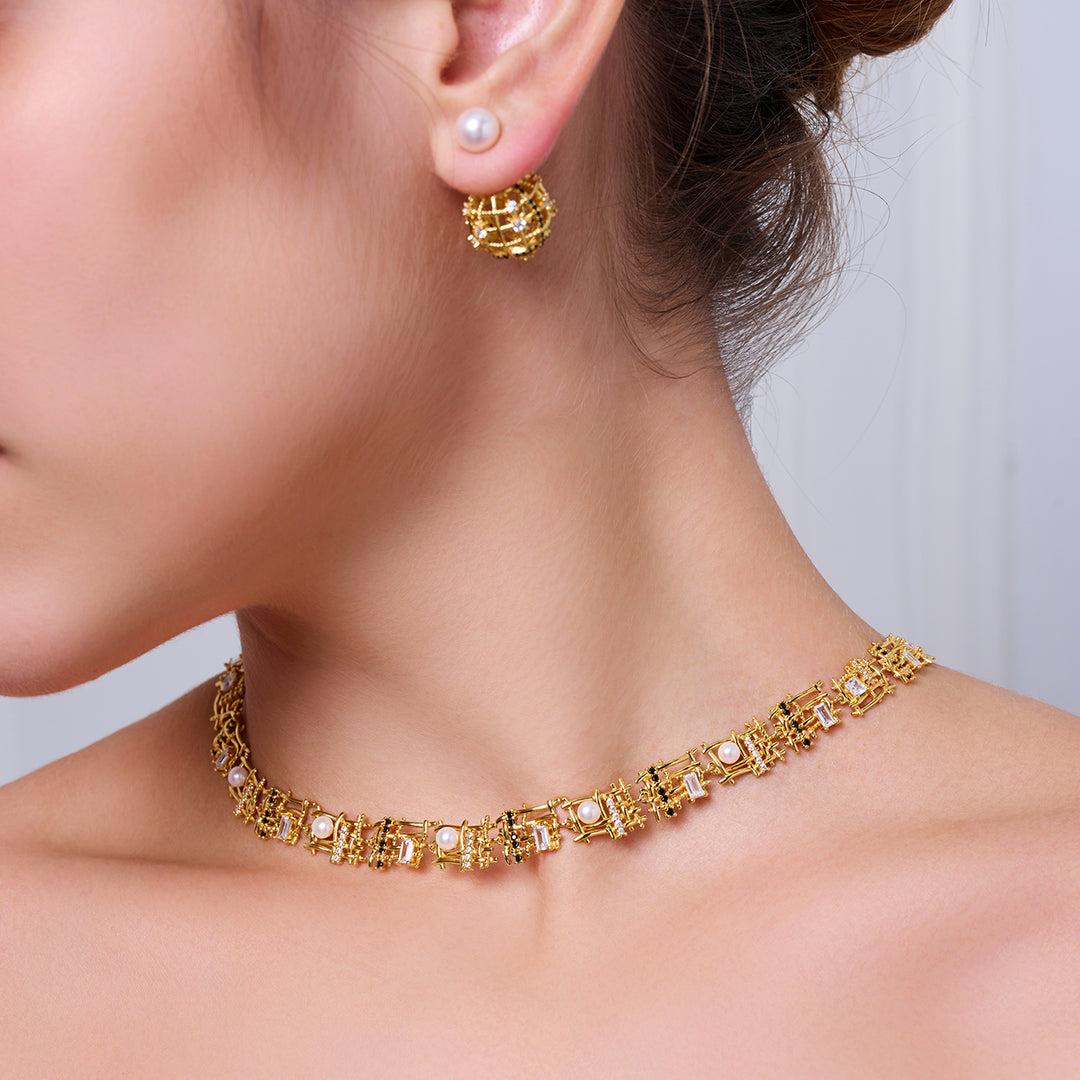 Collar de perlas de agua dulce de primera calidad WN00818 | TWEED