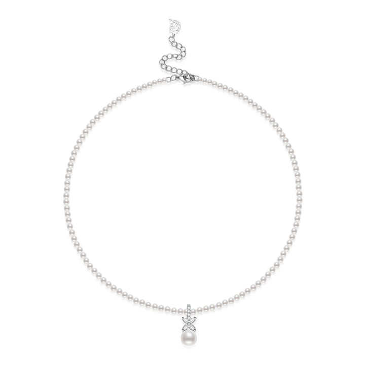 Top Glanz Süßwasserperlen Halskette WN00821 | EVERLEAF