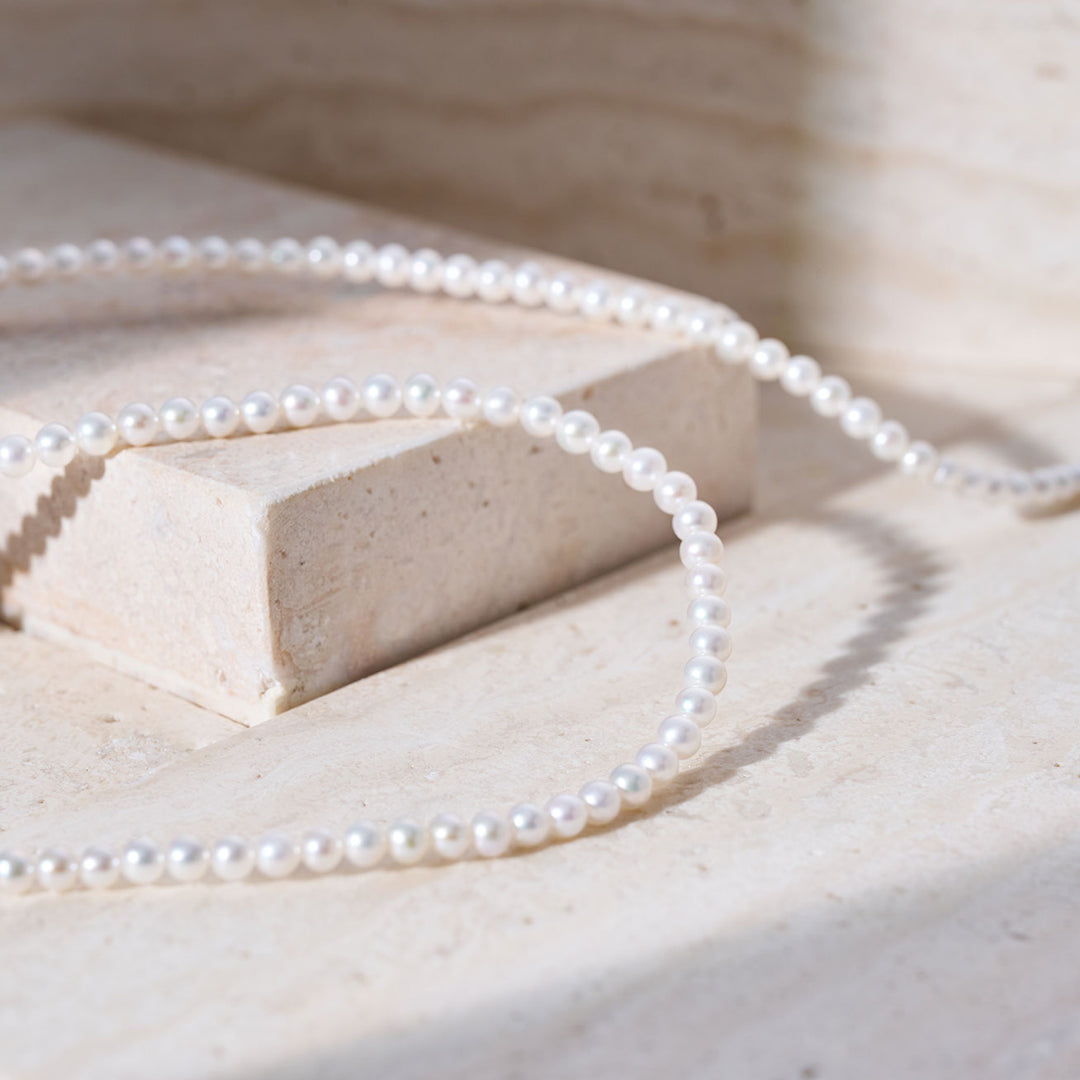 Top Glanz Süßwasserperlen Halskette WN00821 | EVERLEAF