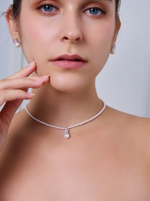 Collier de perles d'eau douce Top Lustre WN00821 | EVERLEAF