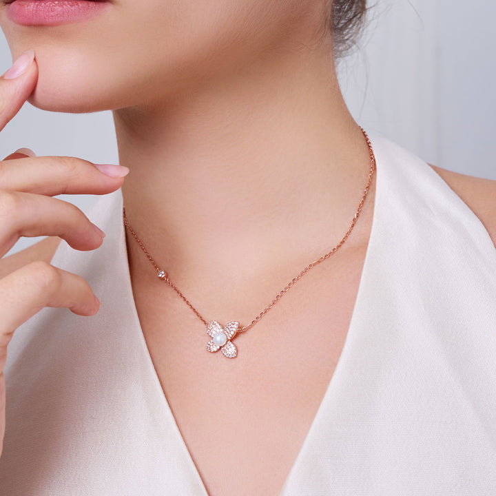 Collana di Perle d'Acqua Dolce di Alta Qualità WN00823 | BLOOM