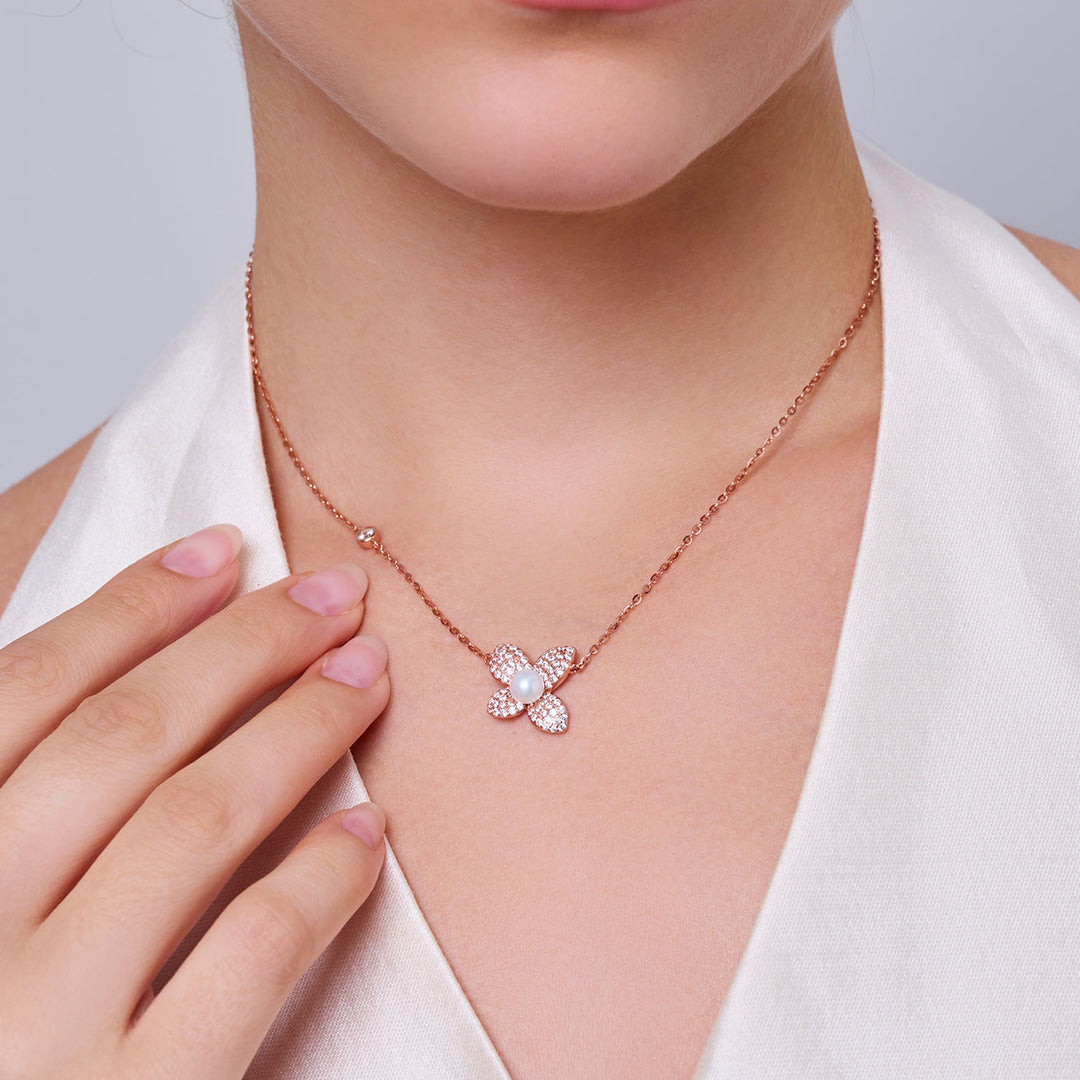 Collana di Perle d'Acqua Dolce di Alta Qualità WN00823 | BLOOM