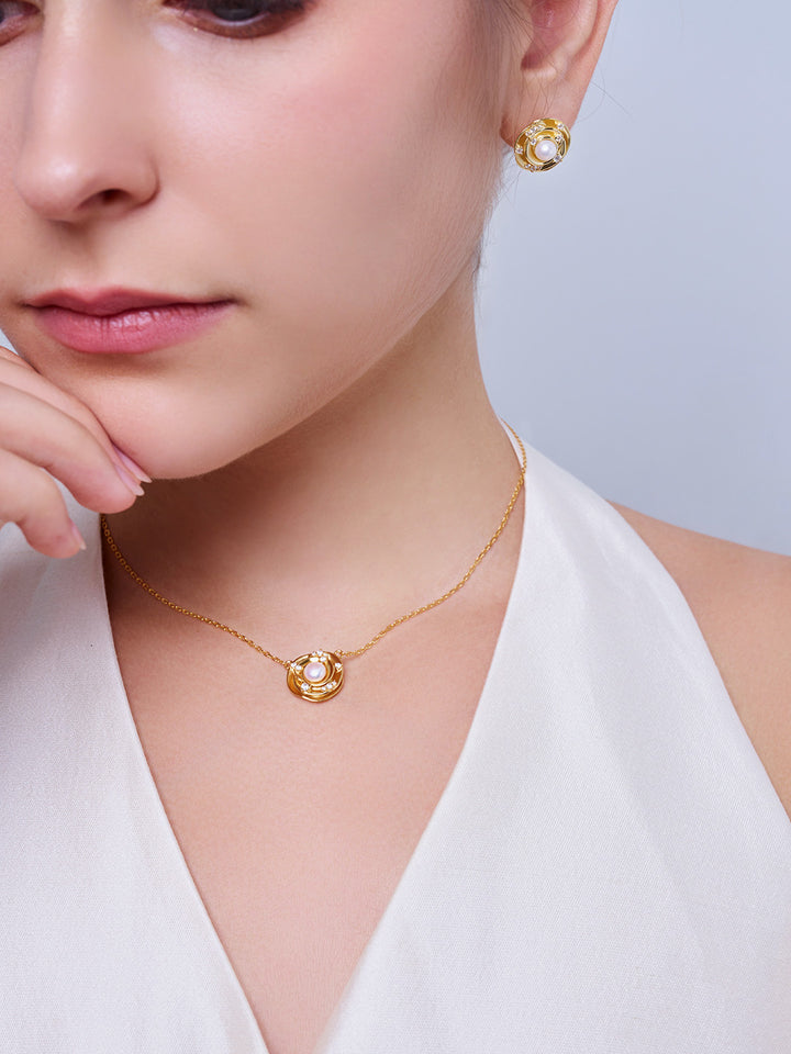 Hochwertige Süßwasserperlenkette WN00824 | ROSE