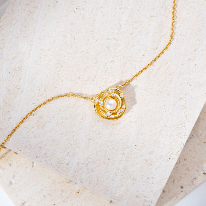 Collana di perle d'acqua dolce di prima qualità WN00824 | ROSE