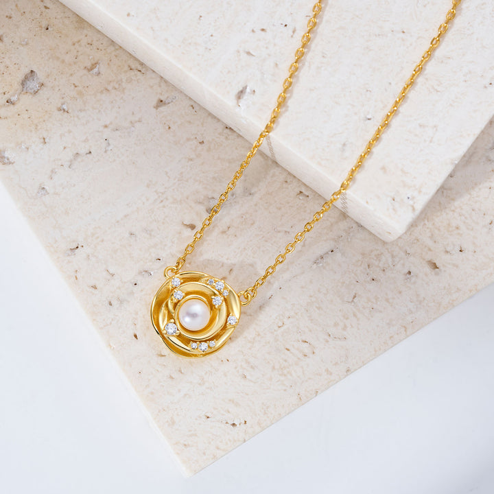 Collana di perle d'acqua dolce di prima qualità WN00824 | ROSE