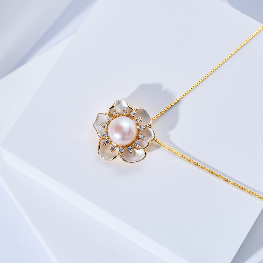 Collana di Perle d'Acqua Dolce di Prima Qualità WN00825 | ORCHID