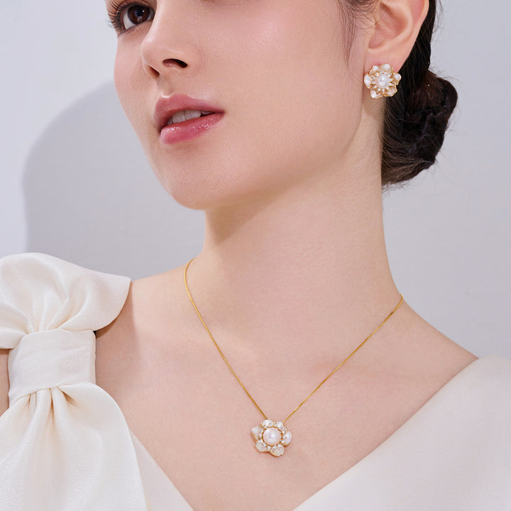 Collar de perlas de agua dulce de primera calidad WN00825 | ORCHID