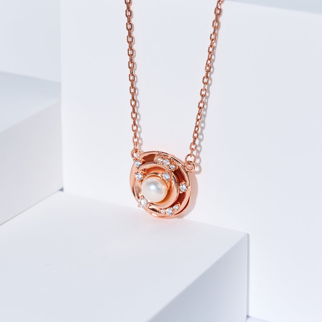 Rantai Leher Mutiara Air Tawar Gred Atas WN00829 | ROSE