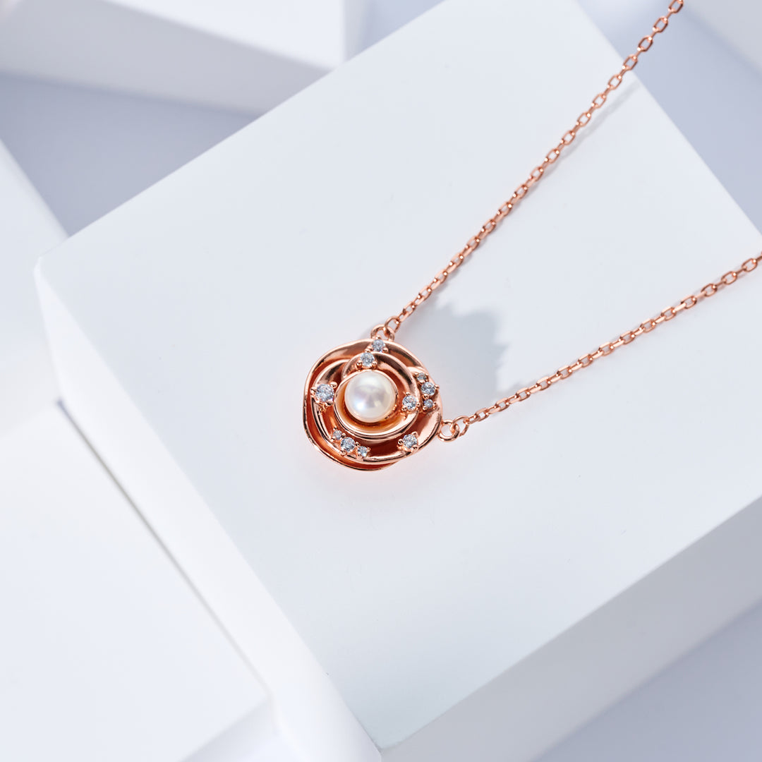 Rantai Leher Mutiara Air Tawar Gred Atas WN00829 | ROSE