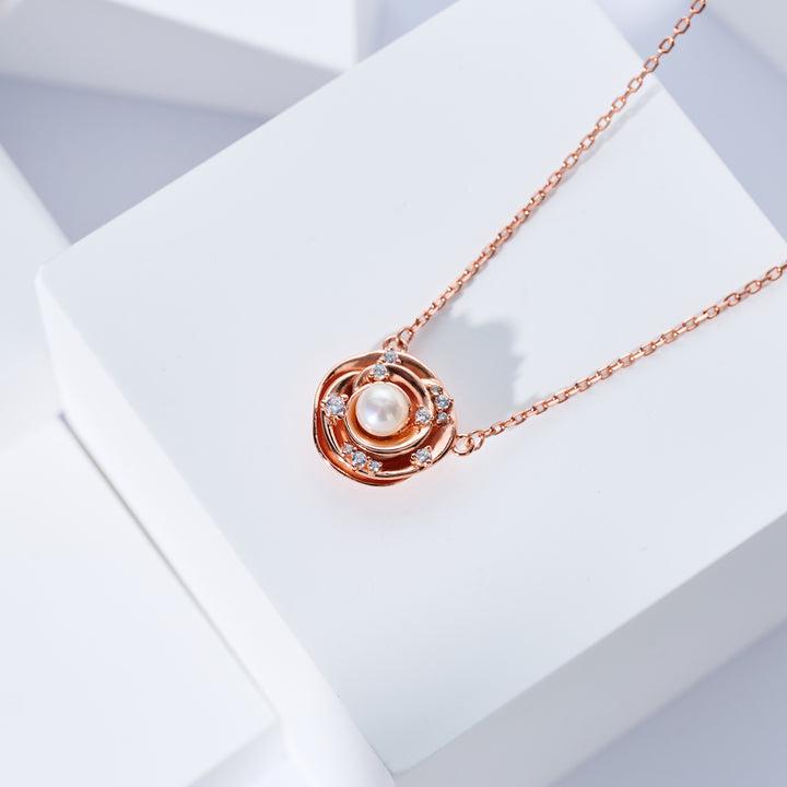 Rantai Leher Mutiara Air Tawar Gred Atas WN00829 | ROSE