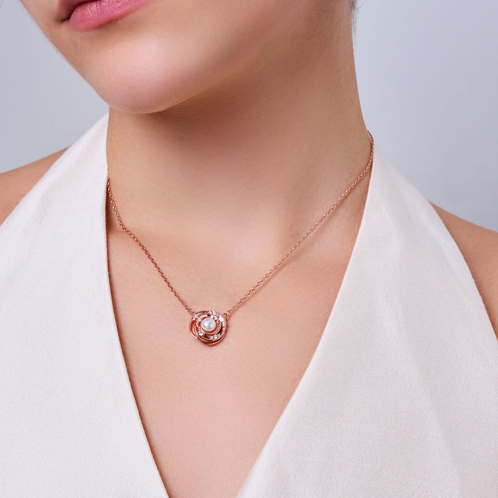 Rantai Leher Mutiara Air Tawar Gred Atas WN00829 | ROSE