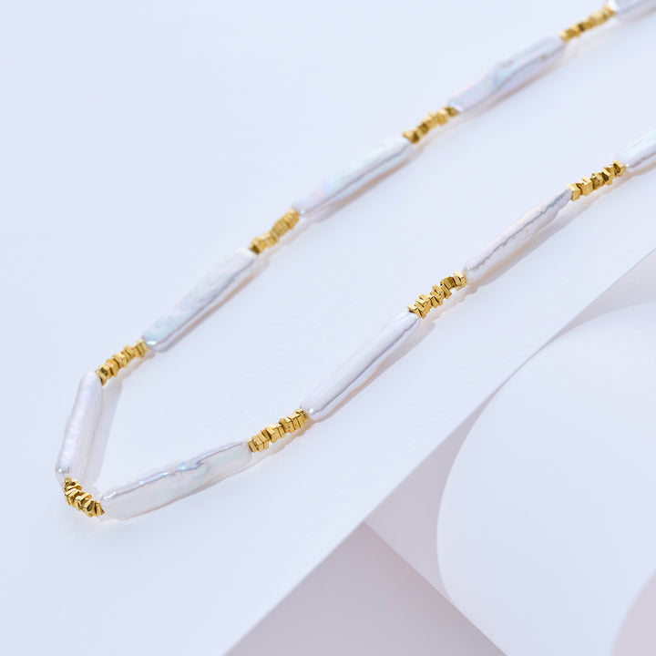 바로크 담수 진주 목걸이 WN00830