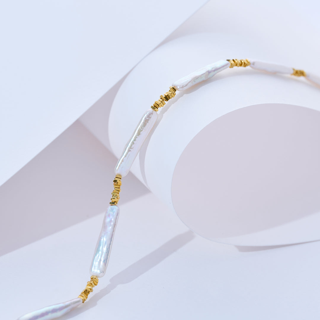 바로크 담수 진주 목걸이 WN00830