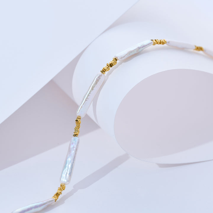 바로크 담수 진주 목걸이 WN00830