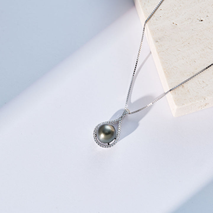 Elegante collana di perle tahitiane WN00832