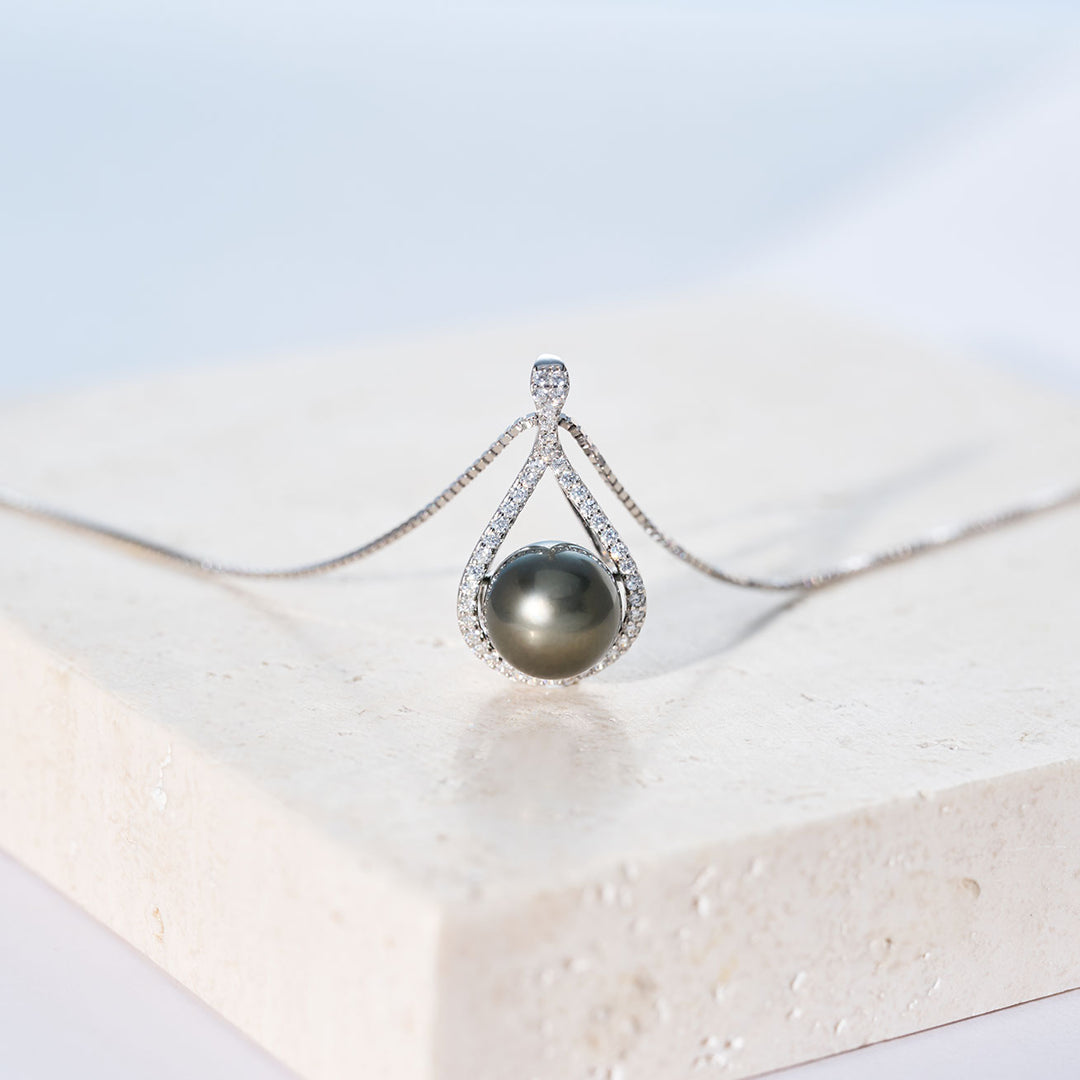 Elegante collana di perle tahitiane WN00832