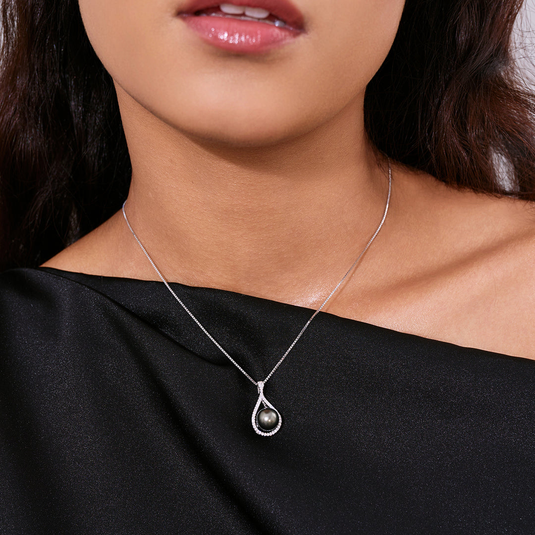 优雅的Tahitian珍珠项链 WN00832